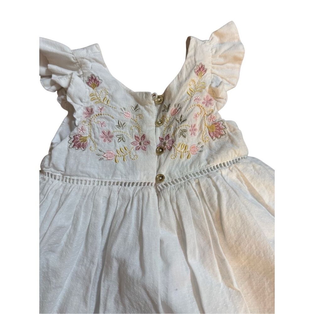 🎀Adorable Max Studio Kids White Floral Embroidered Toddler Girl Dress Sz‎ 2T - Picture 5 of 5
